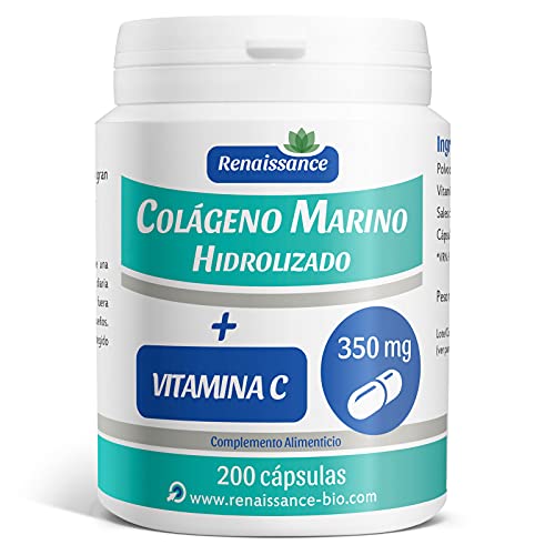 Colágeno Marino Hidrolizado y Vitamina C - 200 cápsulas