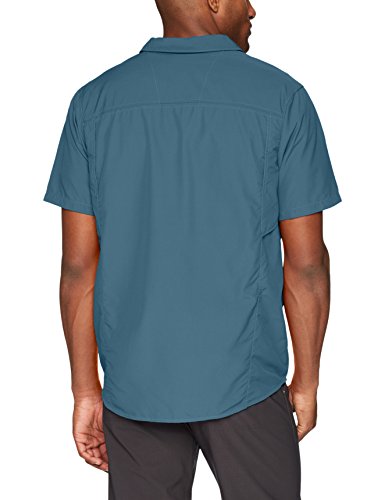 Columbia Camisa de Manga Corta para Hombre Silver Ridge, Hombre, AJ7474, Azul Vaquero, 5XL
