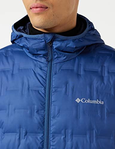 Columbia Delta Ridge Down Hooded , Chaqueta de plumas con capucha Hombre, Azul (Night Tide), S