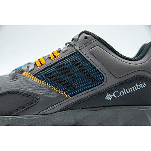 Columbia Flow, Zapatillas para Caminar Hombre, Dark Grey Cyan Blue, 43 EU