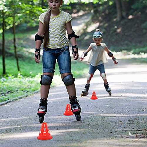 Cono de Tráfico Plástico,Forreen 40 Piezas Conos de Slalom Conos Deportivos Conos de Patinaje sobre Obstáculos de Patinaje sobre Ruedas para Niños Deportes Adiestramiento canino,5 Colores