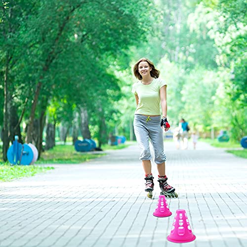 Cono de Tráfico Plástico,Forreen 40 Piezas Conos de Slalom Conos Deportivos Conos de Patinaje sobre Obstáculos de Patinaje sobre Ruedas para Niños Deportes Adiestramiento canino,5 Colores