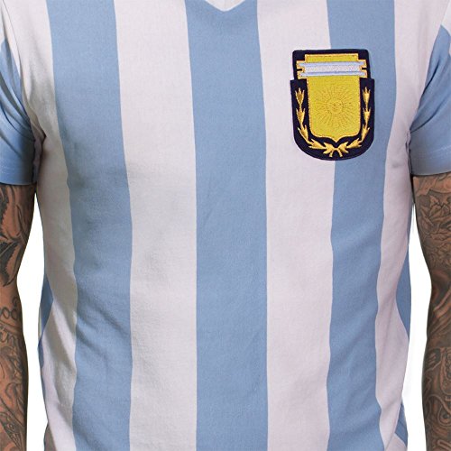 Copa Camiseta Argentina 1982 con Cuello en V para Hombre