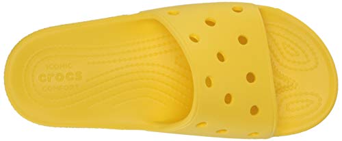 Crocs Classic Crocs Slide Unisex Adulta Zuecos, Amarillo (Lemon), 41/42 EU