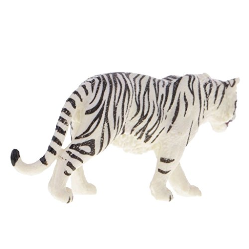 Cuasting Figura realista de tigre siberiano animal salvaje modelo figura niños juguete educativo regalos blanco