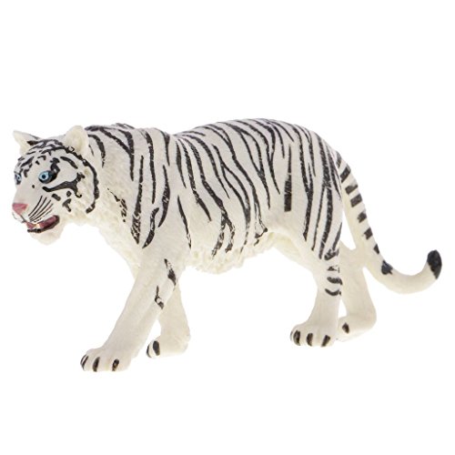 Cuasting Figura realista de tigre siberiano animal salvaje modelo figura niños juguete educativo regalos blanco