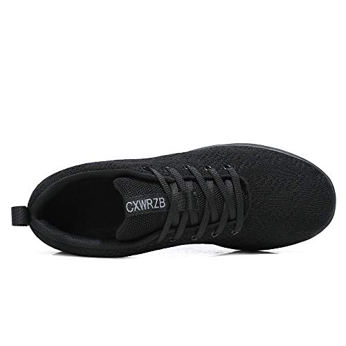 CXWRZB Mujer Hombre Gimnasia Ligero Sneakers Zapatillas de Deportivos de Running para Negro C 39 EU