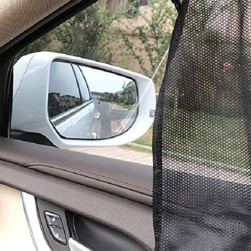 Dasing 4 cortinas de 75 x 50 cm para ventanas laterales de coche, color negro, con ventosa, protección solar magnética para protección UV, protección contra el calor, color negro