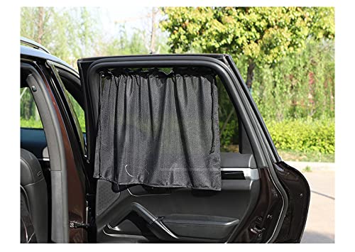 Dasing 4 cortinas de 75 x 50 cm para ventanas laterales de coche, color negro, con ventosa, protección solar magnética para protección UV, protección contra el calor, color negro