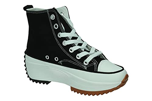 DEMAX 7-J1362N Zapatillas CAÑA Alta Mujer Zapatillas Negro 38