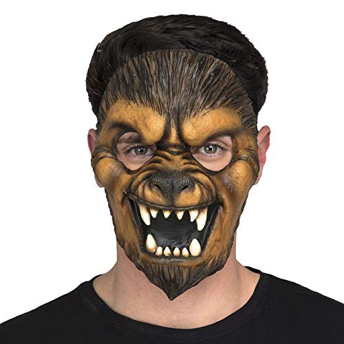 Desconocido My Other Me Máscara de Hombre Lobo de Halloween marrón de látex Talla única - LOLAhome