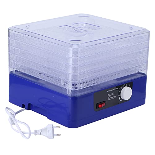 Deshidratador de Alimentos, Deshidratador de 5 Capas con Controlador de Temperatura Y Orificios de Disipación de Calor Deshidratador para Deshidratador Casero Alimentos Carnes Verduras(UE 220V)
