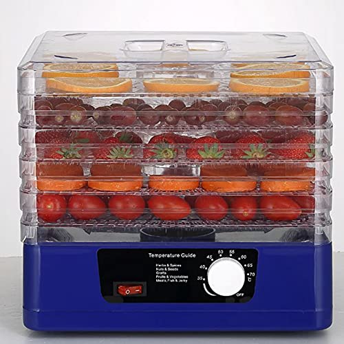 Deshidratador de Alimentos, Deshidratador de 5 Capas con Controlador de Temperatura Y Orificios de Disipación de Calor Deshidratador para Deshidratador Casero Alimentos Carnes Verduras(UE 220V)