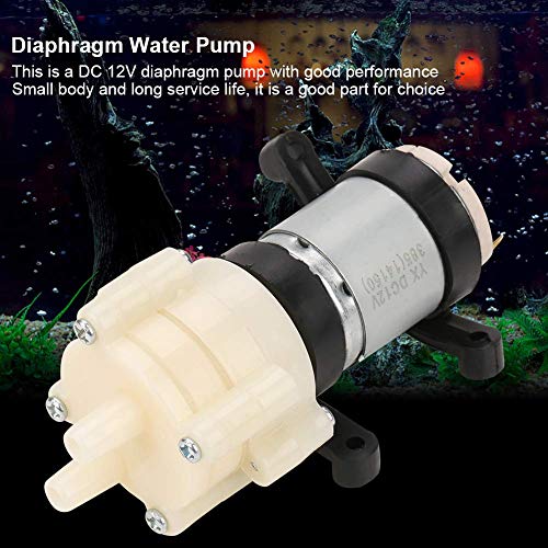 Diafragma Bomba Agua 12 V Mini Bomba Agua Eléctrica 1,5 – 2 L/min Bomba Agua Presión Diafragma para Máquina Té Tanque Peces