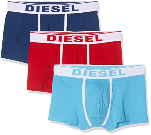 Diesel UMBX-DAMIENTHREEPACK, Calzoncillo para Hombre, Multicolor (Chinese Red/Estate Blue/Sky E4123/0jkkc), XXL, Pack de 3