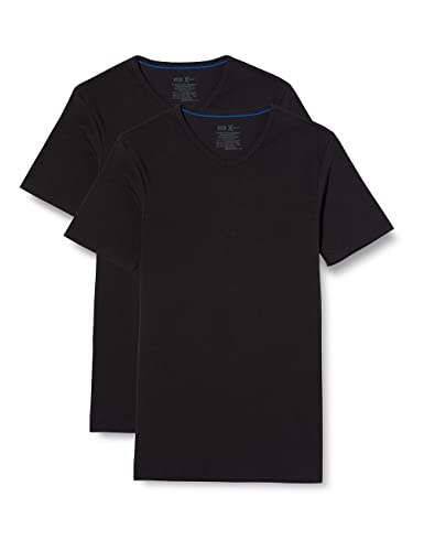 Dim X-Temp T-Shirt Manches Courtes Col V X2 Camiseta Interior, Noir, XL para Hombre