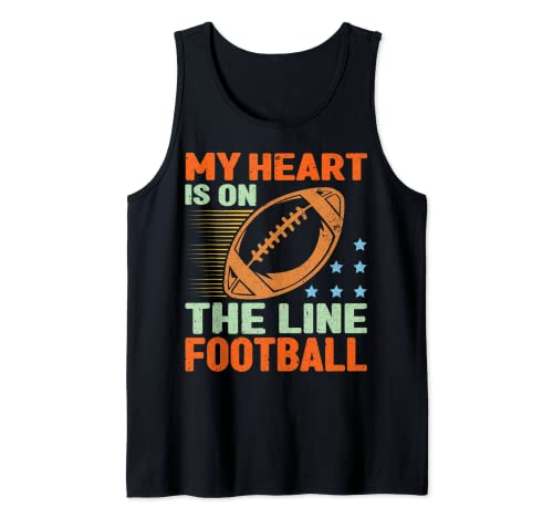 Diseño de disfraz de fútbol My Heart is on the Line Camiseta sin Mangas