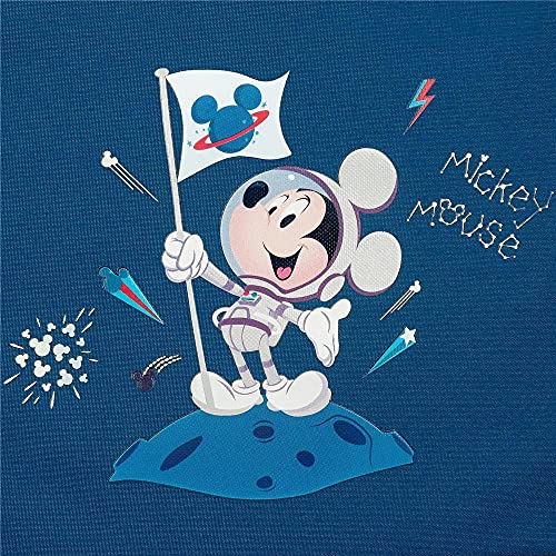 Disney Mickey on The Moon Bolsa de Viaje Azul 24x40x18 cms Poliéster 17,28L
