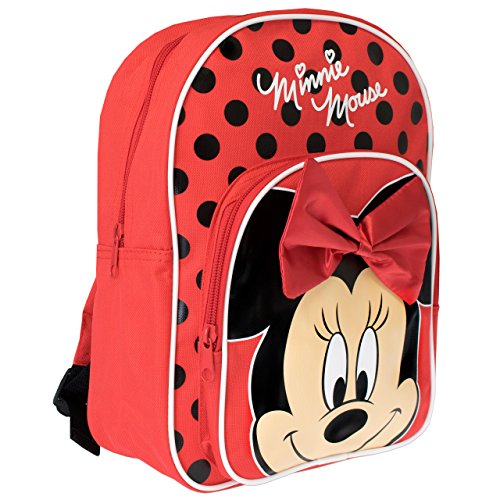 Disney Mochila para niñas Minnie Mouse (Rojo)