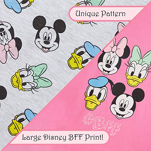 Disney Pijama Niña, Pijama Niña Invierno con Personajes Mickey Mouse Minnie Pluto, Conjunto 2 Piezas Camiseta Manga Larga y Pantalon, Regalos para Niñas Edad 18 Meses - 12 Años (Rosa, 3-4 años)