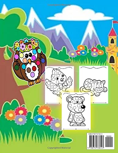 Dot Marker : Activity Book , Cute Animals Coloring Book for Kids , Easy Big Dots,: Do A Dot Coloring Book For Toddlers & Kids Gift For Kids Ages 1-5, Baby, Toddler, Preschool, 8.5 x 11 inches