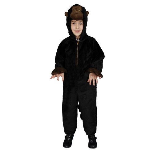 Dress Up America- Disfraz de Gorila de Felpa para niños Tamaño de niño pequeño 2 (1-2 años) Peluche, Edades (Cintura 61-66, Altura 83-91 centímetros) (380-2)