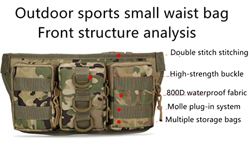 DTKJ Paquete de cintura táctica, riñoneras militares para cinturón de cadera para senderismo al aire libre escalada pesca caza, CP, 2 L,