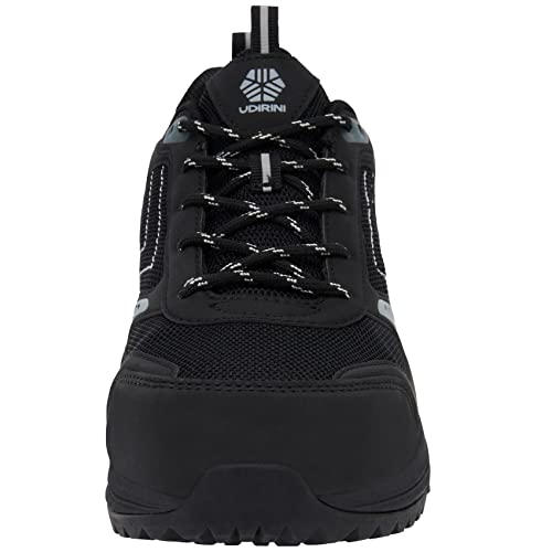DYKHMILY Zapatillas de Seguridad Hombre Anti Estático Anti-Piercing Antideslizante Ligeras Zapatos de Seguridad Transpirable Trabajo Punta de Acero Calzado de Seguridad Deportivo (Negro,39 EU)