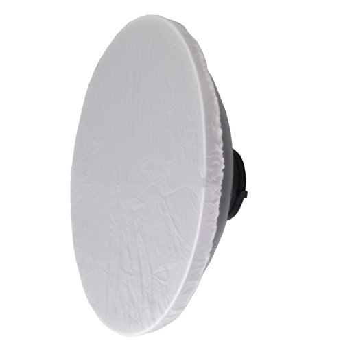 DynaSun Beauty Dish S40 40cm Plato de Belleza Blanco/Plateado para Bowens con Rejilla y Panel difusor para Foto y Video de Estudio