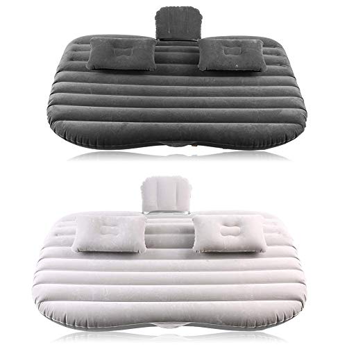 Ebtools - Cama inflable para coche - Colchón inflable de cama - Capacidad de carga 150 kg - Multifunción - Plegable - Color negro/gris plata