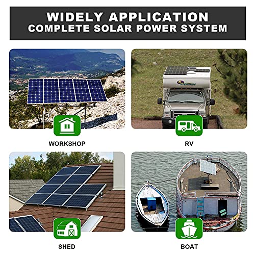 ECO-WORTHY Sistema de panel solar con inversor de 720 W y 24 V para autocaravanas: 6 módulos solares de 120 W + regulador de carga de 60 A + inversor de corriente solar de 1500 W CC 24 V CA 220 V