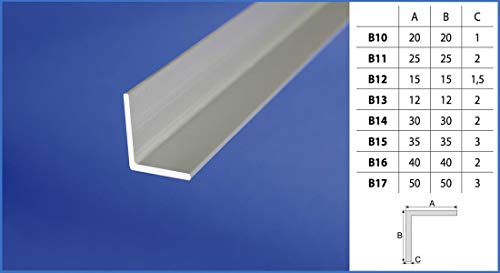 Effector - Perfil angular de 2 metros | aluminio | anodizado | para esquinas | B10-B17