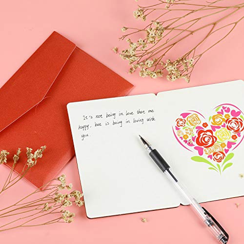EKKONG Tarjeta Felicitacion, tarjetas agradecimiento boda de bambú con un sobre para el día del padre, cumpleaños, bodas, San Valentín y aniversarios