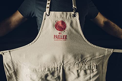 EL PAELLER - Kit Paella Prime | Paella Valenciana + Arroz del Senyoret | Paellera + Funda + Delantal + Salvamanteles + Cuchara | Ingredientes Km 0, 100% Naturales | 4 Personas | Sin Gluten