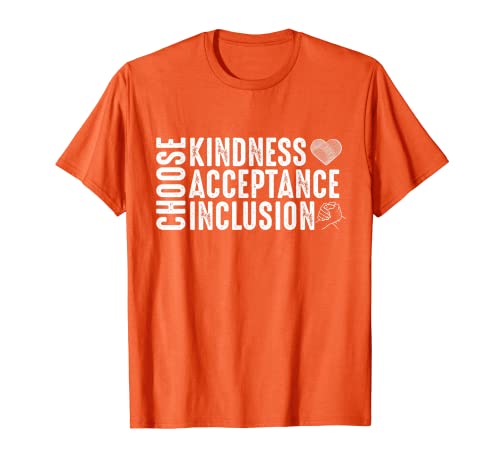 Elegir la bondad Aceptación Inclusión Unity Day Orange Kids Camiseta