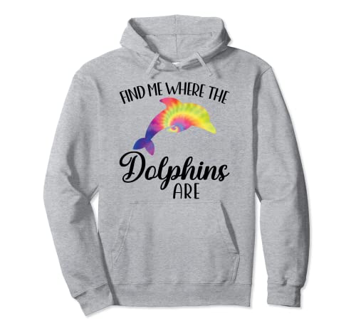 Encuéntrame donde los delfines son animales oceánicos Sudadera con Capucha