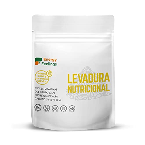 Energy Feelings | Levadura Nutricional en Copos con Vitamina B, Vegana, Sin Gluten, Sin Azúcar Añadido | 1kg