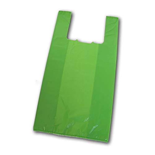 Envio 24h Bolsas de Plastico Asa Camiseta Verde Extra Calidad Doble Fuerte Que Las Blancas 1kg (42 x 53 cm) (1 kg)
