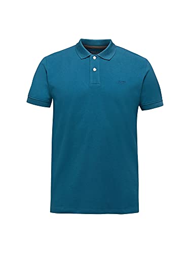 Esprit Classic Piqué Camiseta, Azul (Petrol Blue 450), XL para Hombre