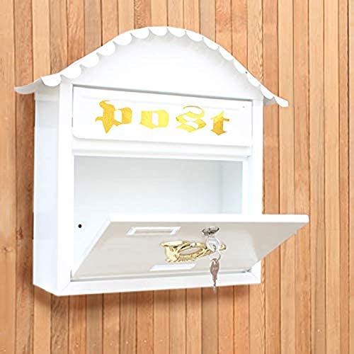 European-Style Garden Decoration Wall-Mounted Pole-Mounted Mailbox with Newspaper Box Letter Box
