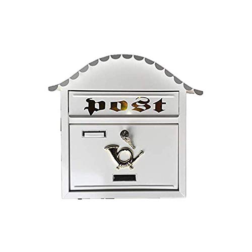 European-Style Garden Decoration Wall-Mounted Pole-Mounted Mailbox with Newspaper Box Letter Box