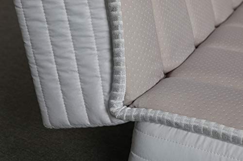 EVERGREENWEB - Colchón 120x190 cm Alto 10 cm para sofá Cama con Espuma viscoelástica | Pliegue en el Asiento - Ortopédico, Blanco, hipoalergénico, Cordones de fijación para sofá Cama