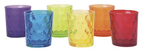 Excelsa Dallas Unidades 6 Vasos cl 26, Cristal, Multicolor, 7.6 x 7.6 x 8.5 cm