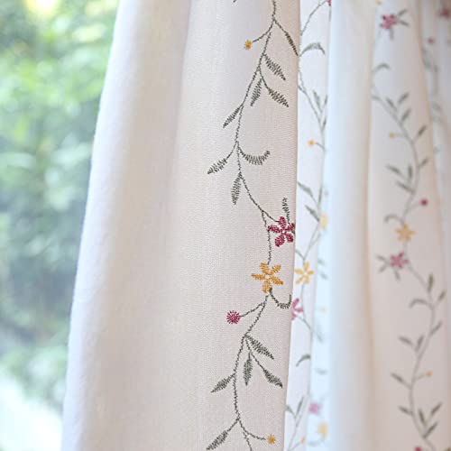 EXQULEG Visillo de voile Bistrovisillo rústico cocina transparente corta moderna cortina corta cortina corta cortina cortina cocina cortina (140 x 80 cm)