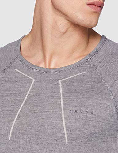 FALKE Calzoncillos lana Tech Longsleeved Shirt Comfort Men Sport Ropa Interior, primavera/verano, hombre, color color gris, tamaño XL