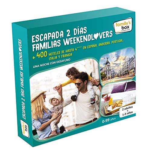 FAMILY'S BOX - Caja Regalo "ESCAPADA 2 DÍAS FAMILIAS WEEKENDLOVERS" - Más de 400 escapadas de una Noche en España, Andorra, Portugal, Italia y Francia