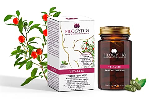 Filogynia Vitalyin. Tónico femenino que ayuda a mantener la salud de la mujer, equilibrando la fisiología femenina. 1 cápsula vegana al día - 30 días.