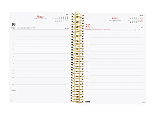 Finocam Espiral Design Collection Selva - Agenda Enero 2022 - Diciembre 2022 (12 meses), Sobremesa - E10 - 155x212 mm, Selva