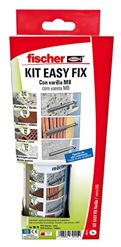 Fischer - Kit Easy Fix/Taco químico formato reducido Viniléster, Gris (545210)