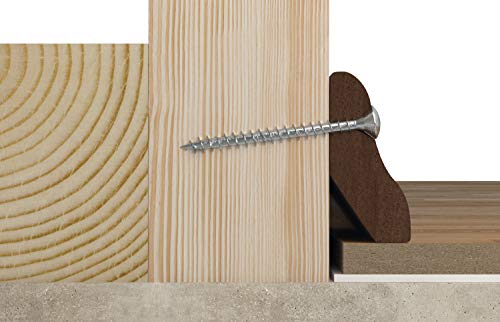 fischer Power-Fast II - caja de tornillos especiales para madera 3,5x35mm, para atornillado de maderas, conexión de maderas macizas o fijación de piezas a la madera ,100 ud